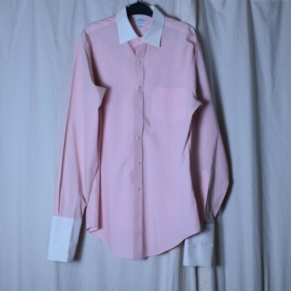 Brooks Brothers Pink Cotton Dress Shirt Size 16 / 36 - Picture 6 of 13